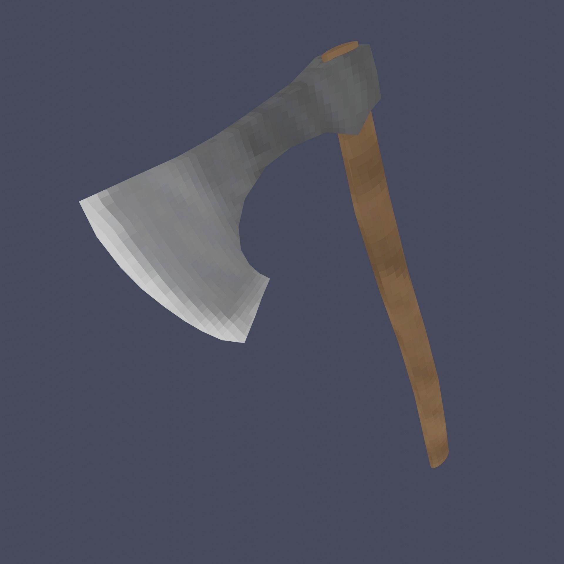 Low Poly Viking Axe Low-poly 3D model_7