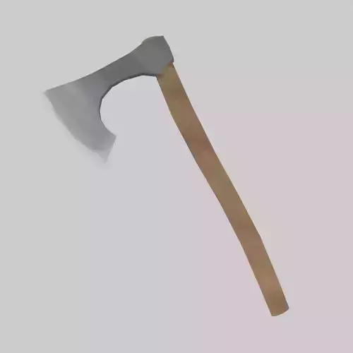 Low Poly Viking Axe