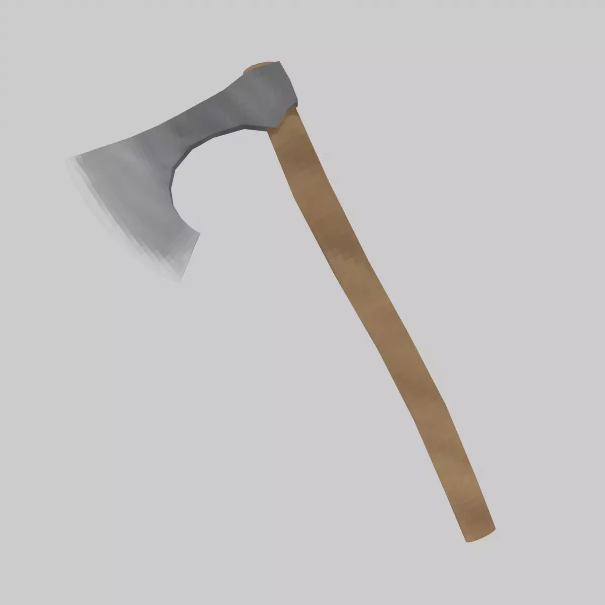 Low Poly Viking Axe Low-poly 3D model_0