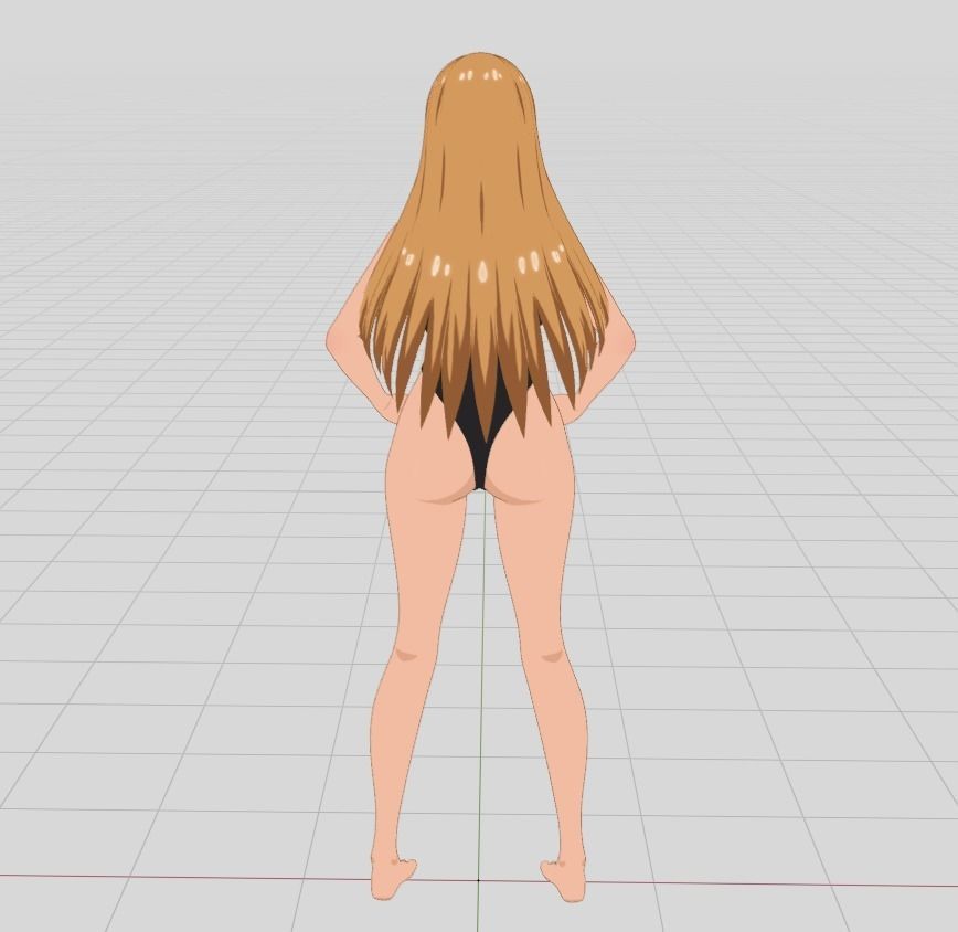 Hana - Bikini girl Low-poly 3D model_13