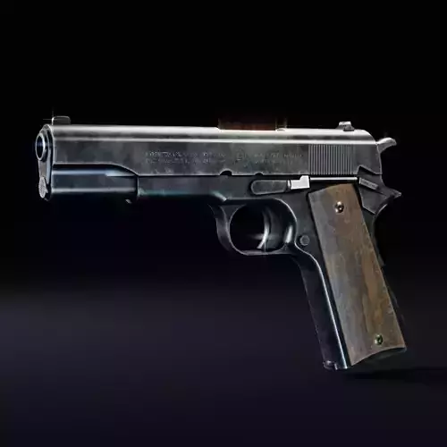 Colt M1911 Pistol Lowpoly Low-poly 3D model