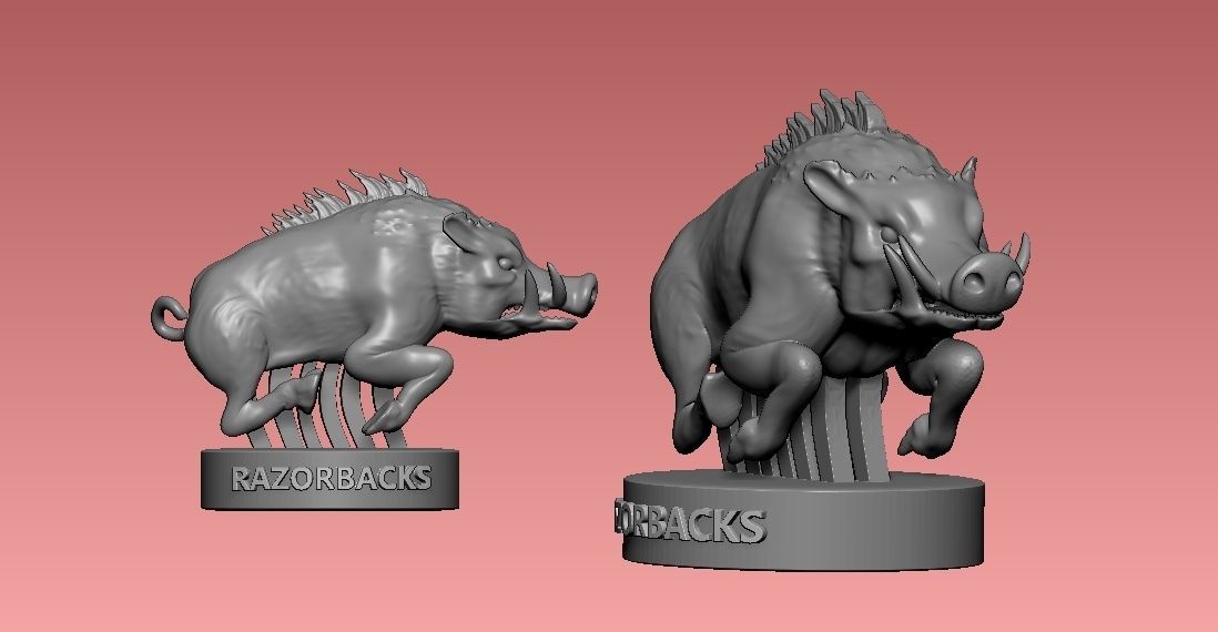 Arkansas Razorbacks football statue - FBS - NCCA - 3d print 3D print model_2