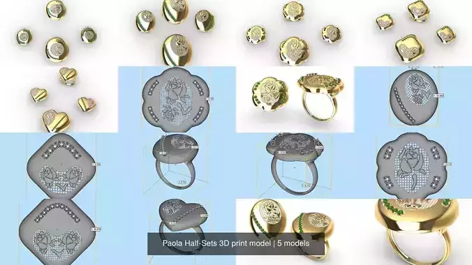 Paola Half-Sets 3D print model 3D Model Collection