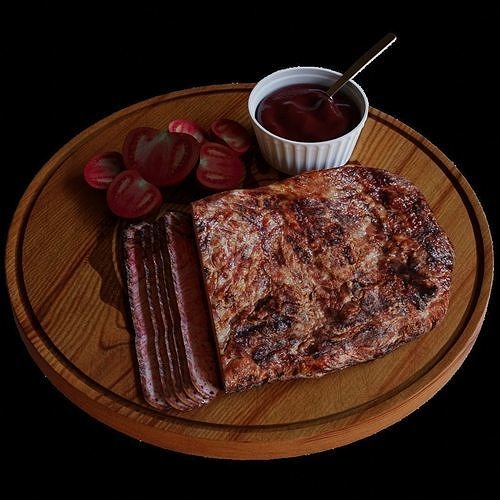 Steak 3D model 2