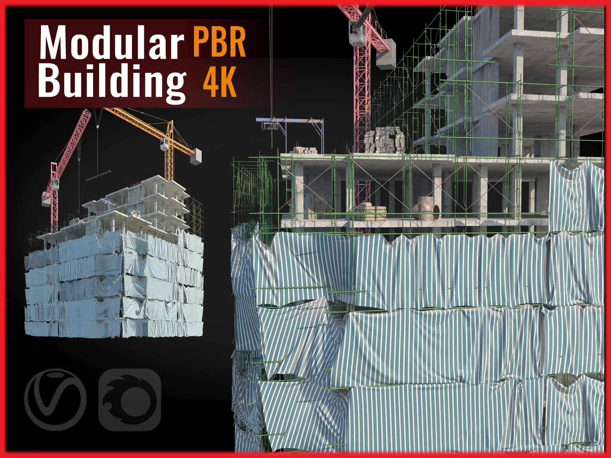 Modular Building 11 Low-poly 3D model Low-poly 3D model_0
