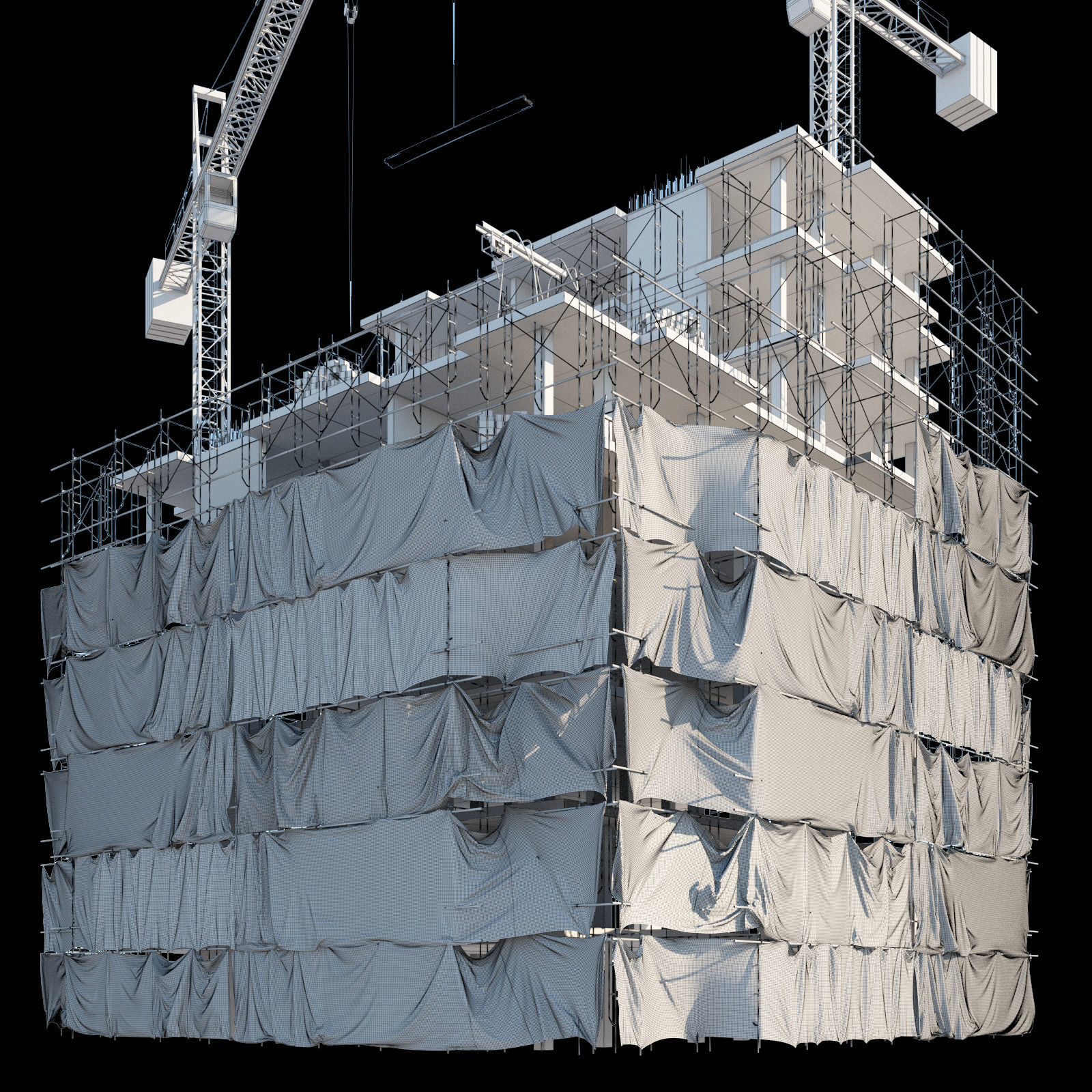 Modular Building 11 Low-poly 3D model Low-poly 3D model_8