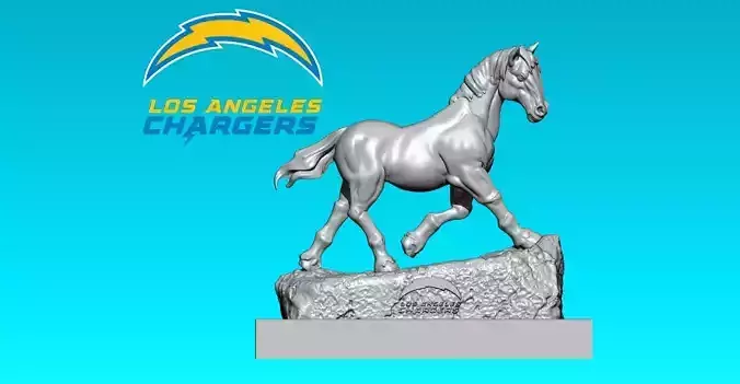 NFL LOS ANGELES CHARGERS STATUE - AMERICAN FOOTBALL - 3D PRINT 3D print model