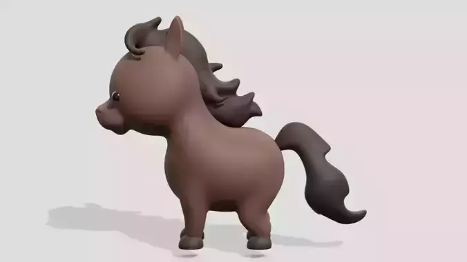 Cute brown horse 