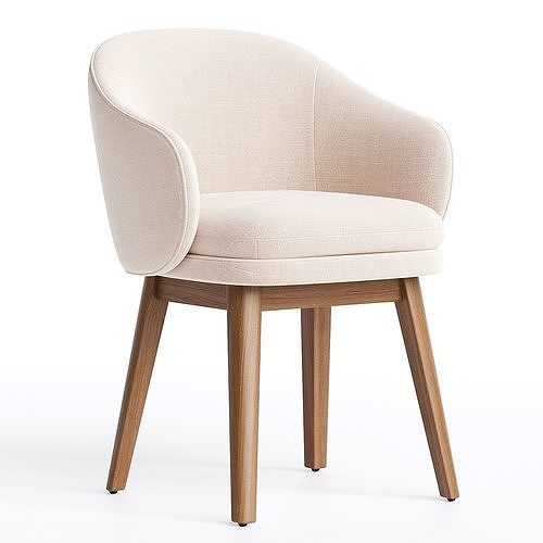 Wayne Arm Dining Chair Low-poly 3D model