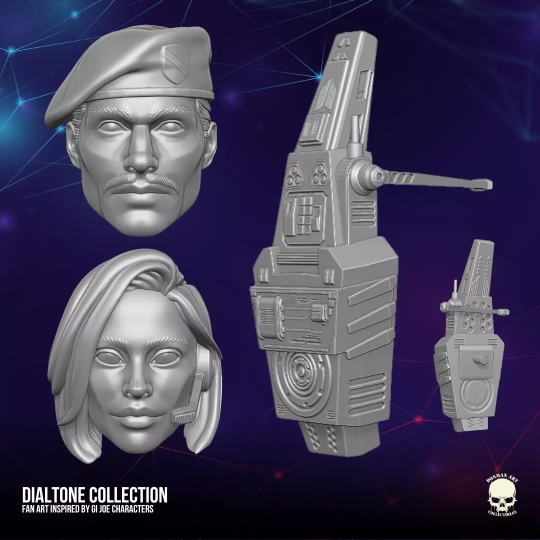 Dialtone Collection 3D printable File For Action Figures 3D print model