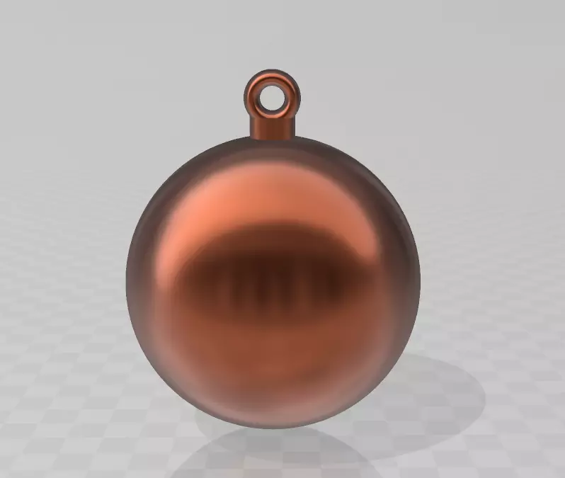 Plain Christmas Bauble  3D print model_0