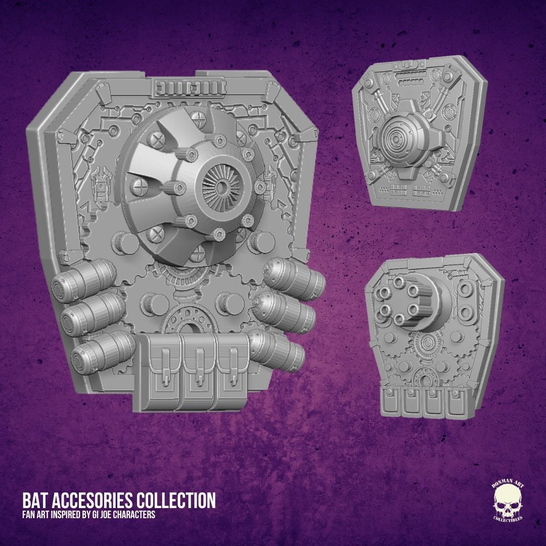 Bat Accesories Collection Kit  For Action Figures 3D print model_5