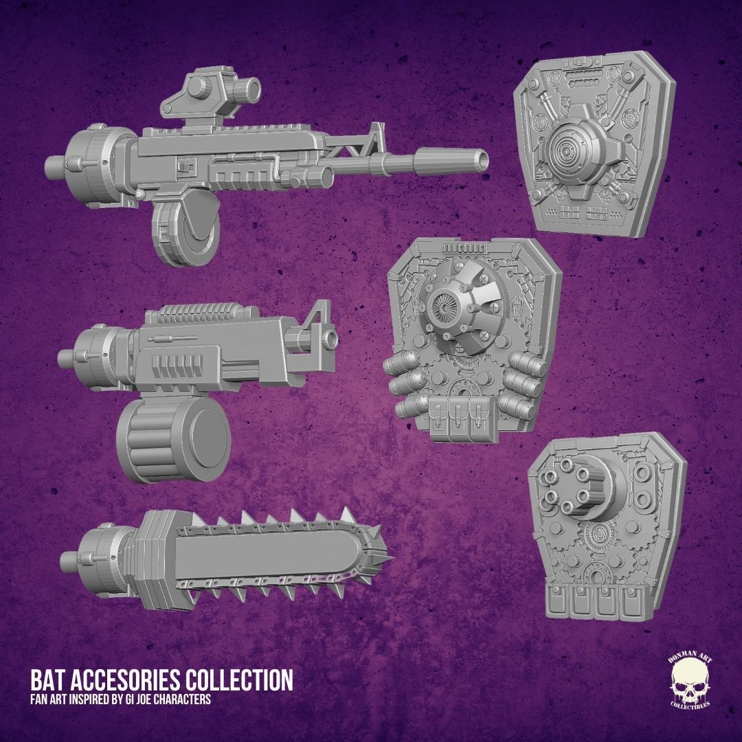 Bat Accesories Collection Kit  For Action Figures 3D print model_4