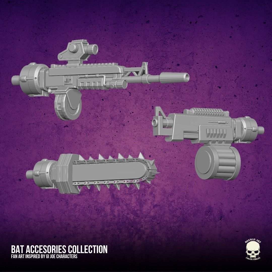 Bat Accesories Collection Kit  For Action Figures 3D print model_12