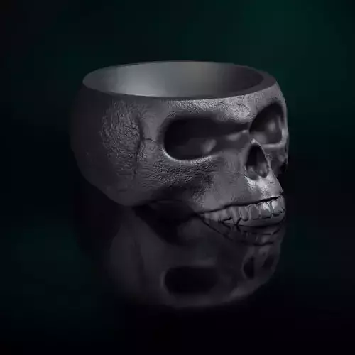 Skull Bowl STL 3D Printing- Model High-Polygon