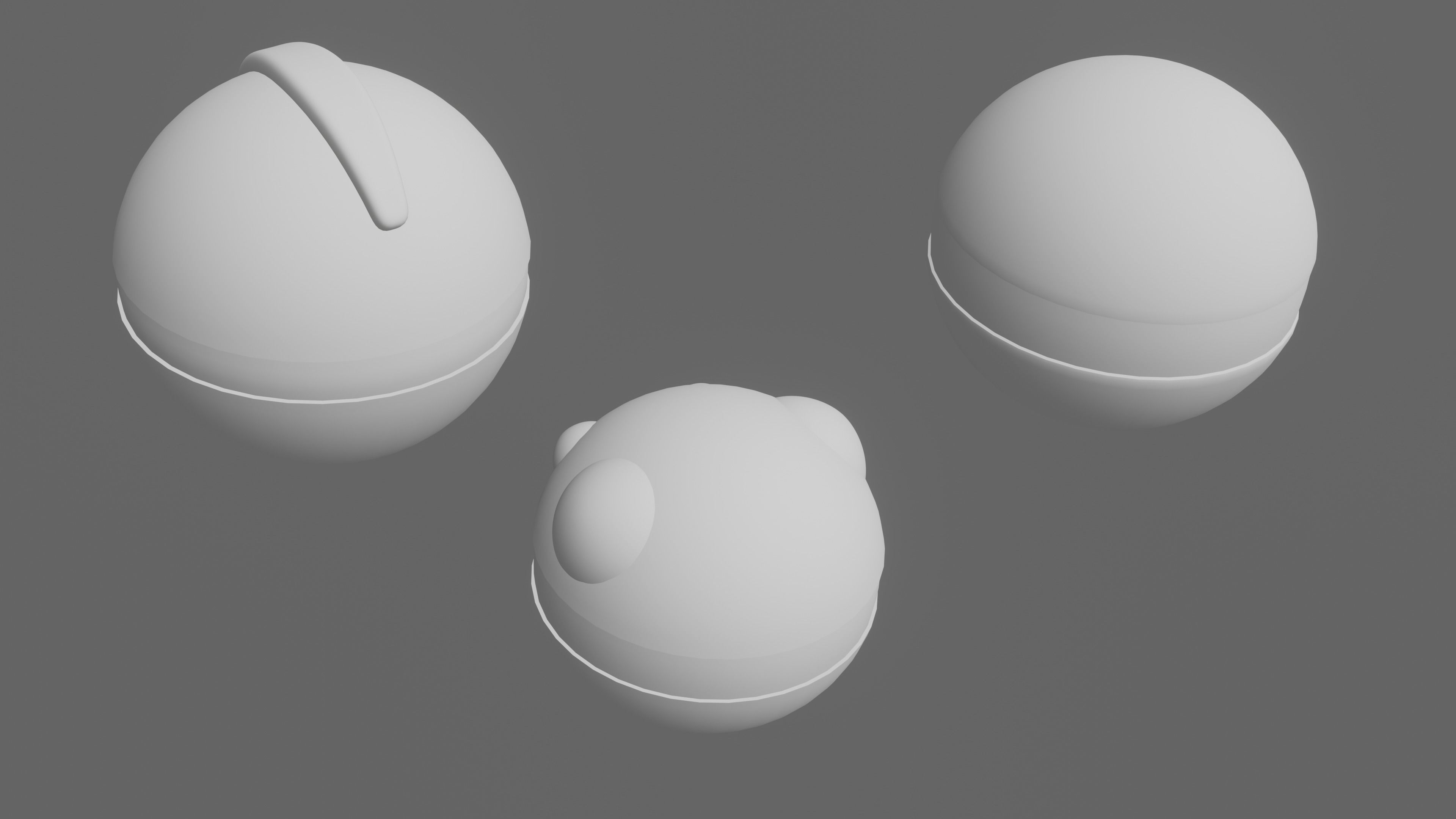 Pokemon Pokeballs Pack 2 Low-poly 3D model_15