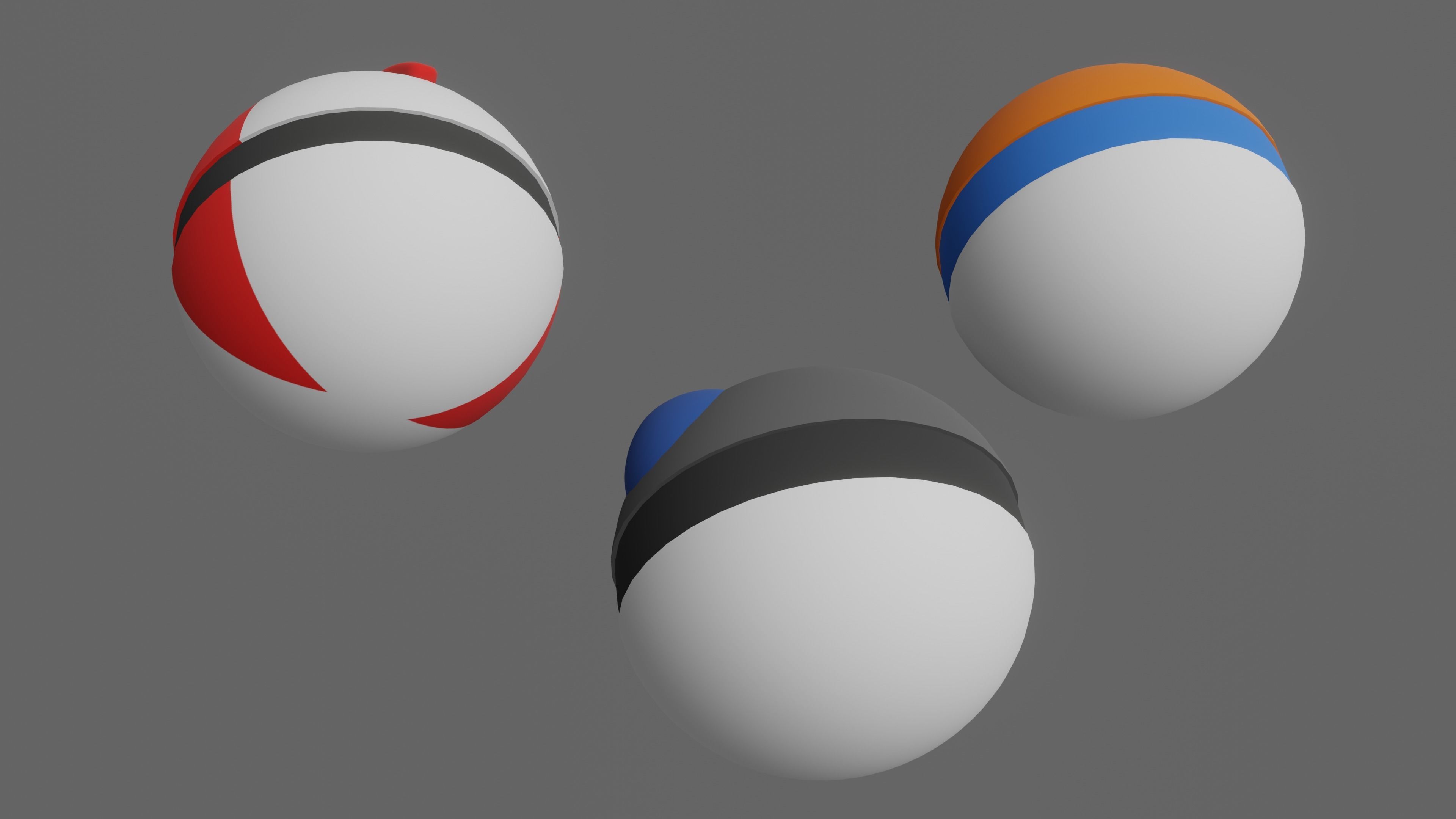 Pokemon Pokeballs Pack 2 Low-poly 3D model_17