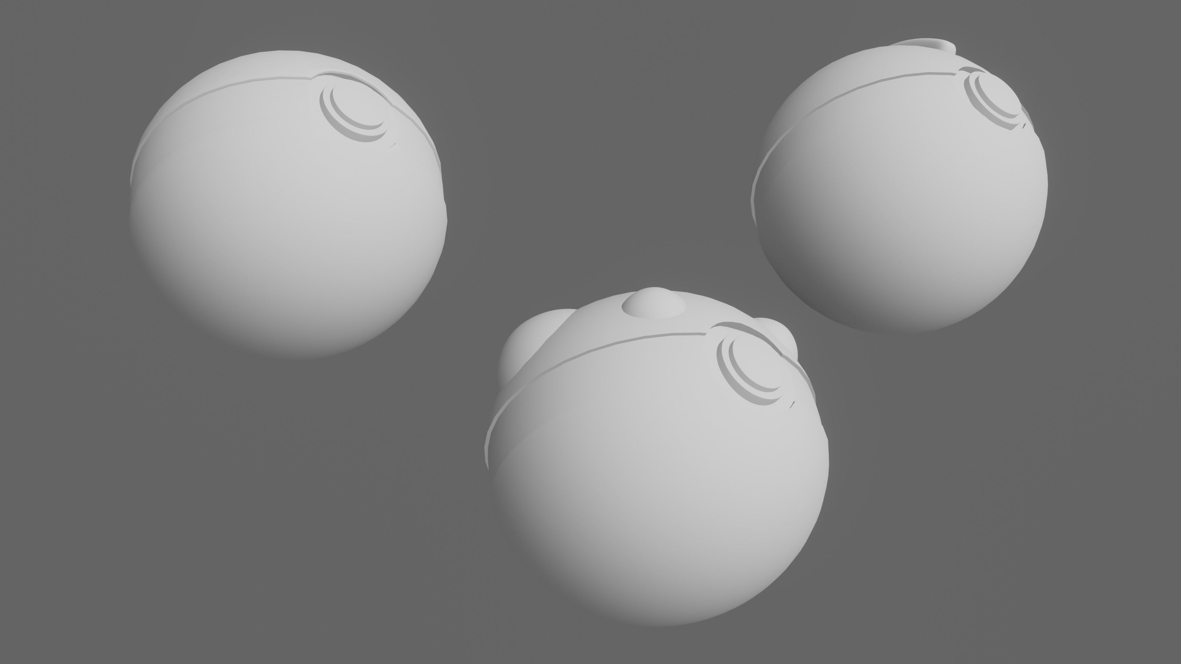 Pokemon Pokeballs Pack 2 Low-poly 3D model_12