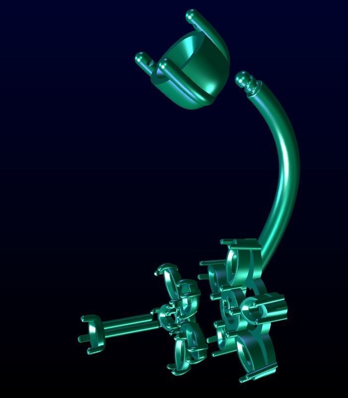 Diamond Navel Piercing 2 3D print model_7