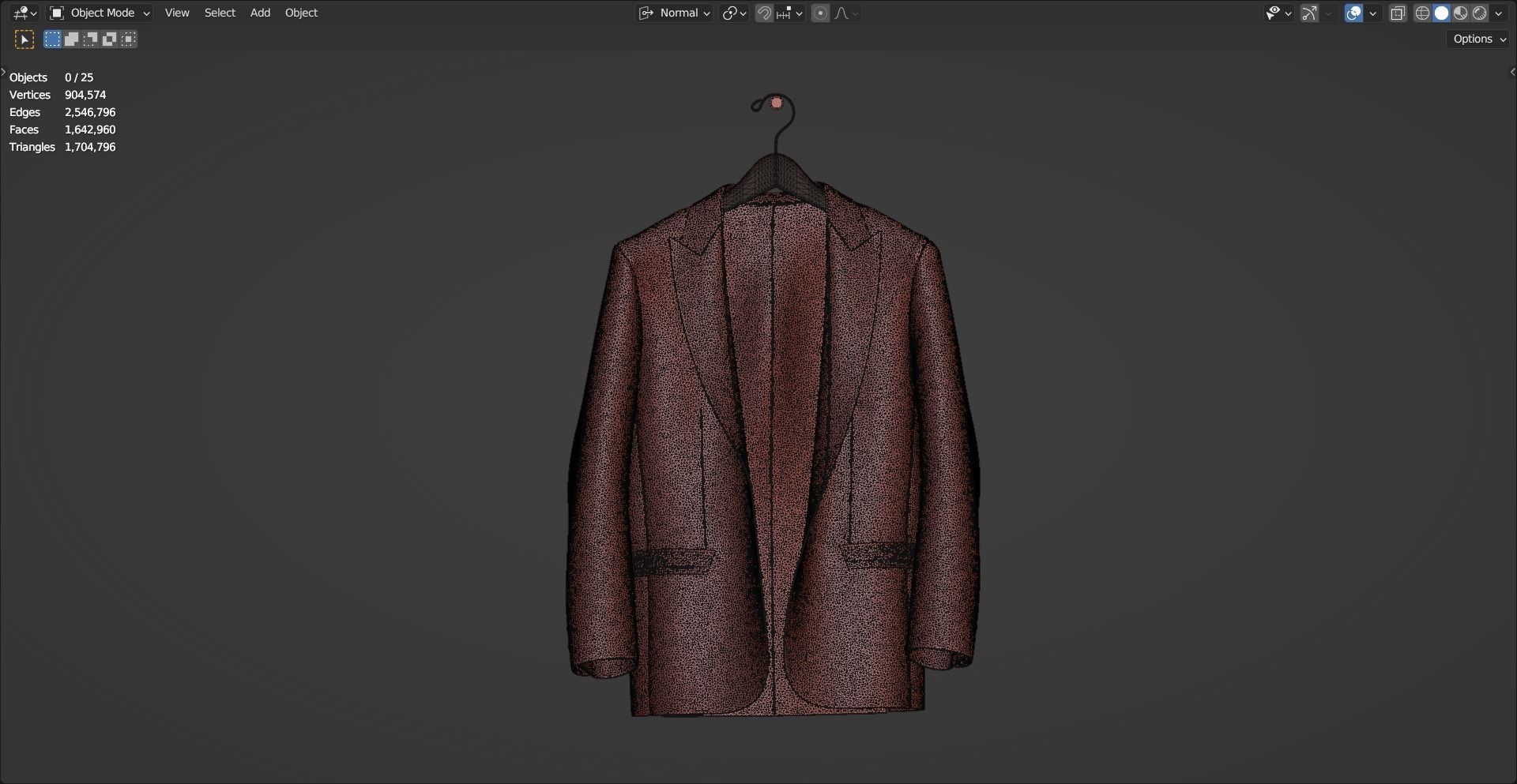 Man Comfy Coat 3D model_16
