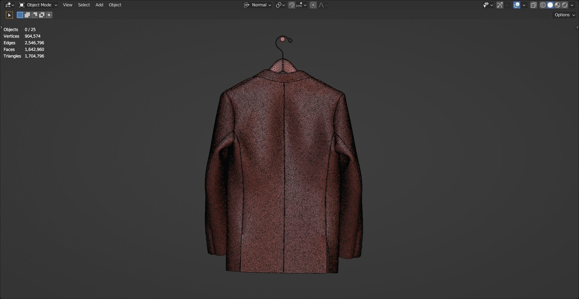 Man Comfy Coat 3D model_17
