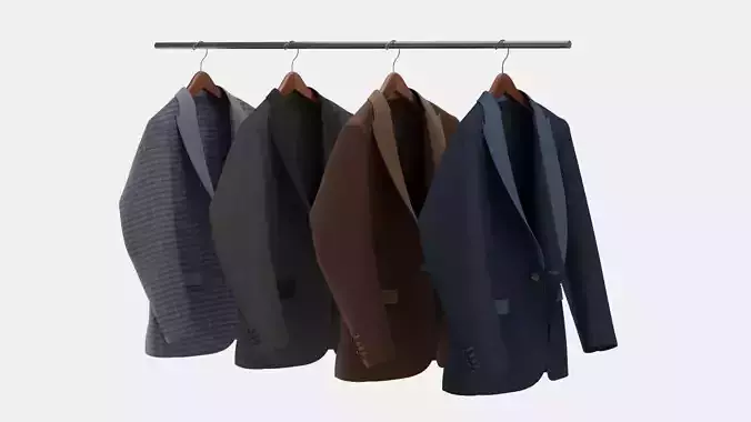 Man Comfy Coat 3D model