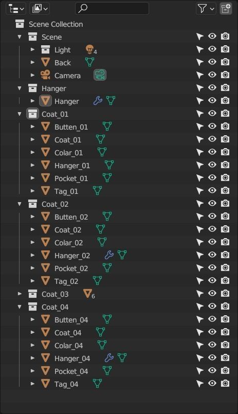 Man Comfy Coat 3D model_20