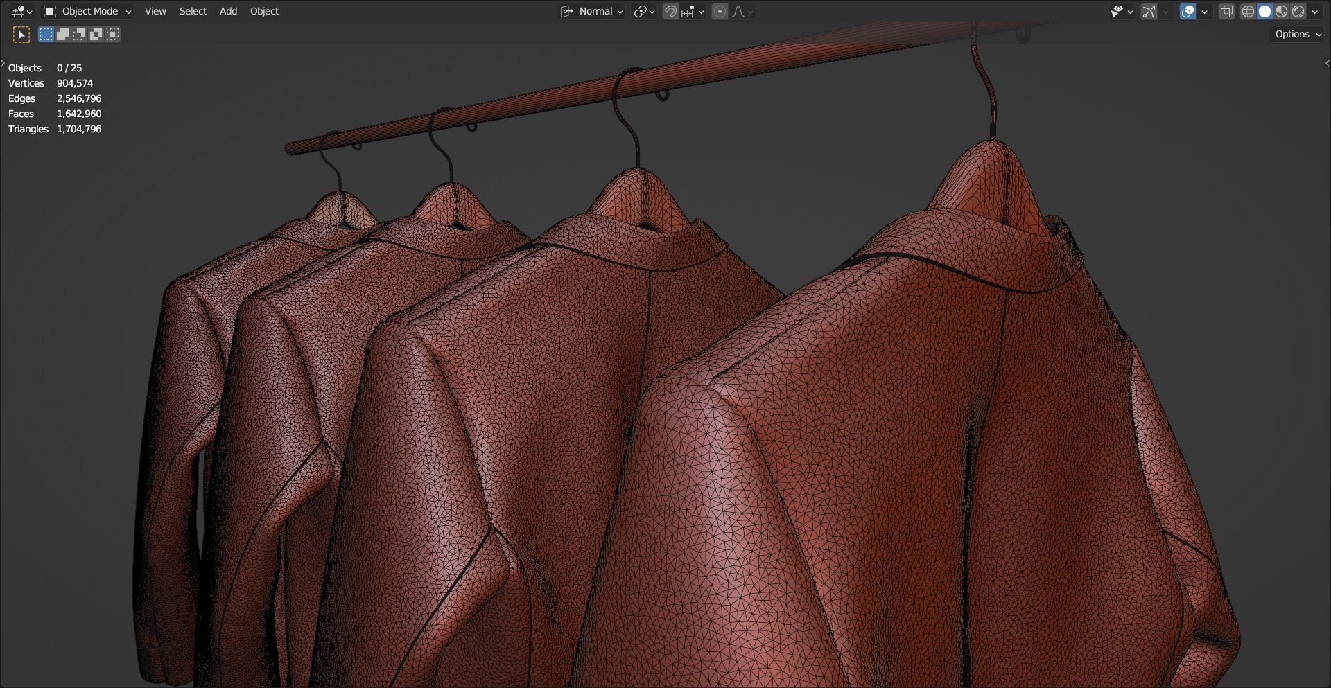 Man Comfy Coat 3D model_15