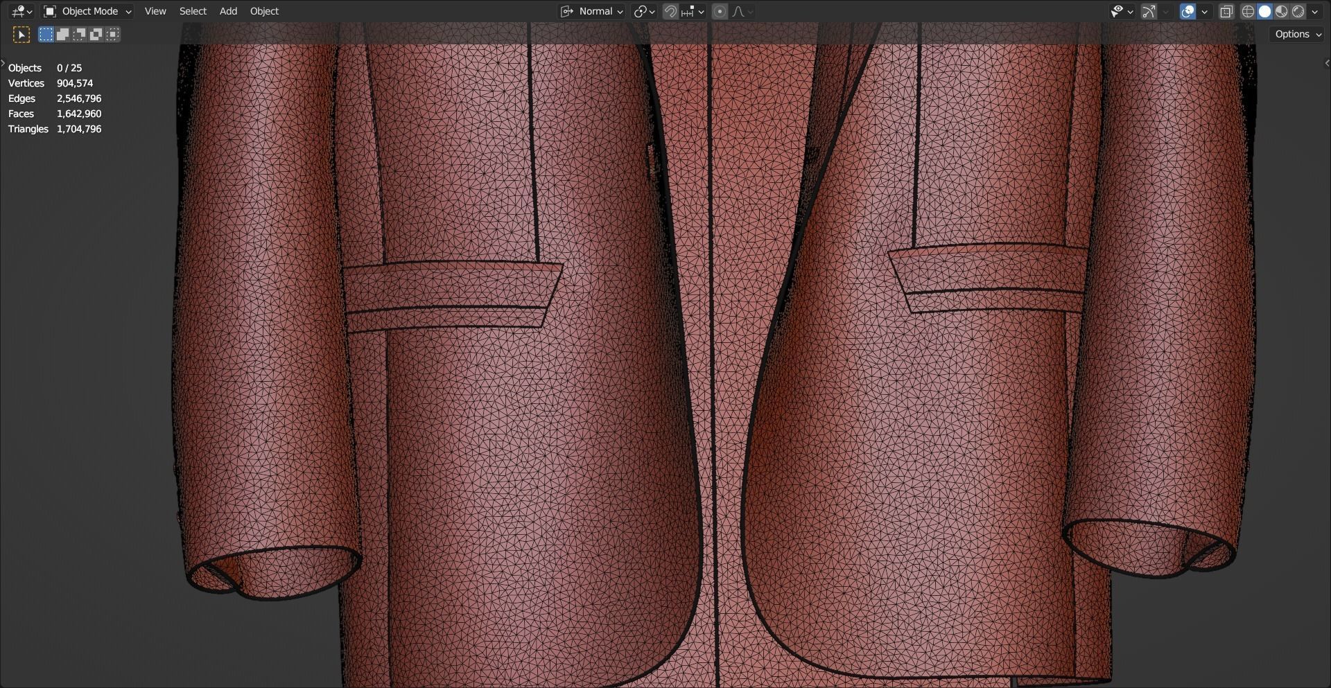 Man Comfy Coat 3D model_18