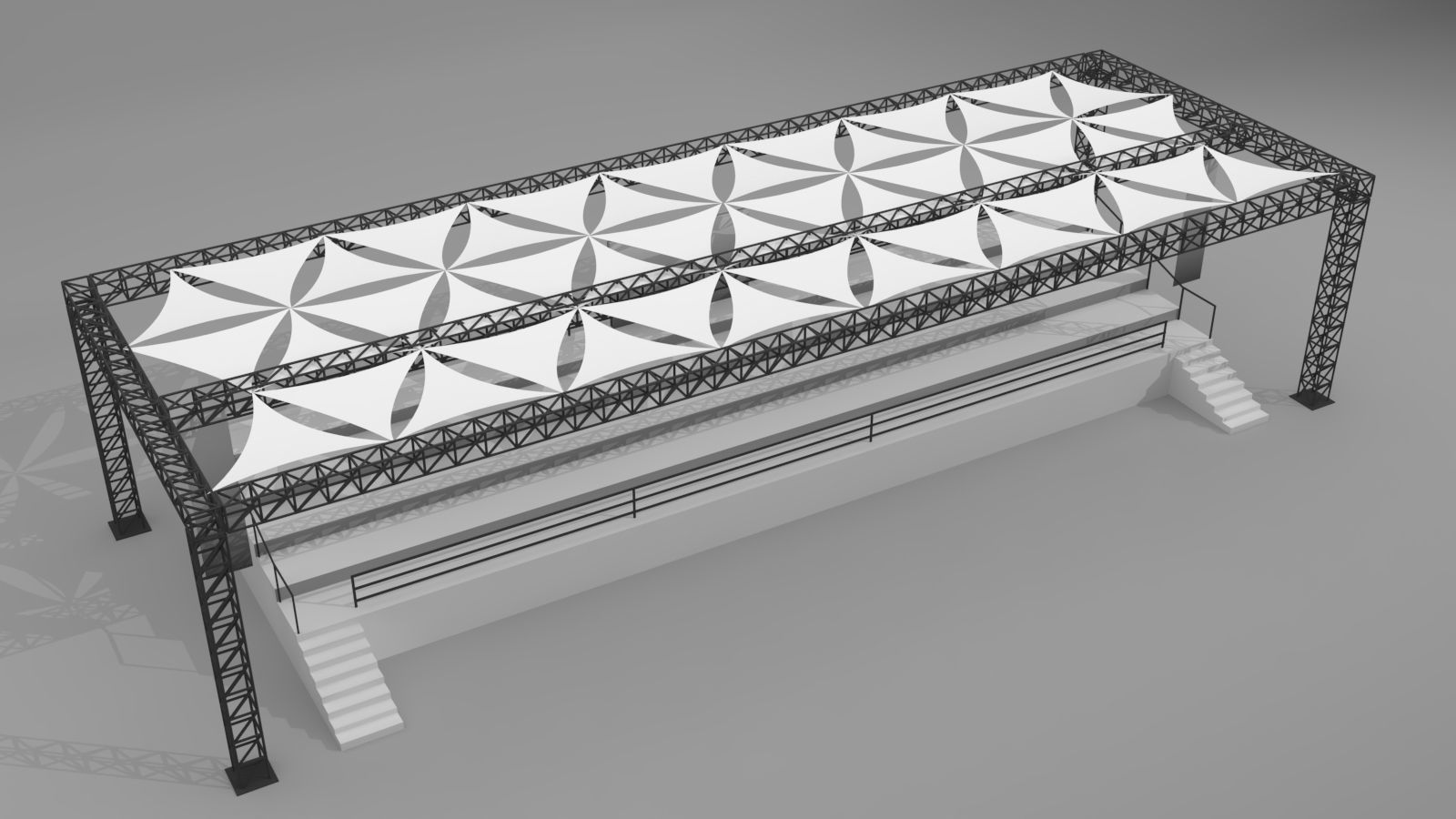 Racecourse pavilion 3D model_3