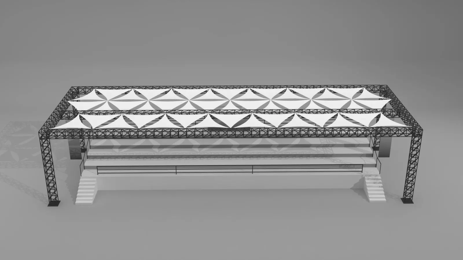 Racecourse pavilion 3D model_0