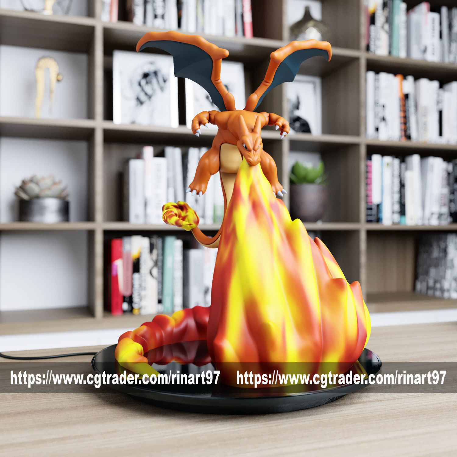 fire breathing charizard from pokemon 3D model 3D printable | CGTrader