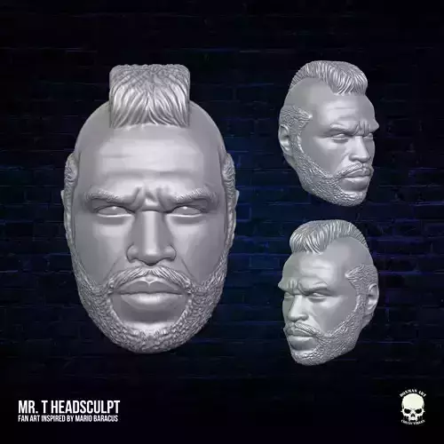 Mr T Fan Art Head 3D printable File