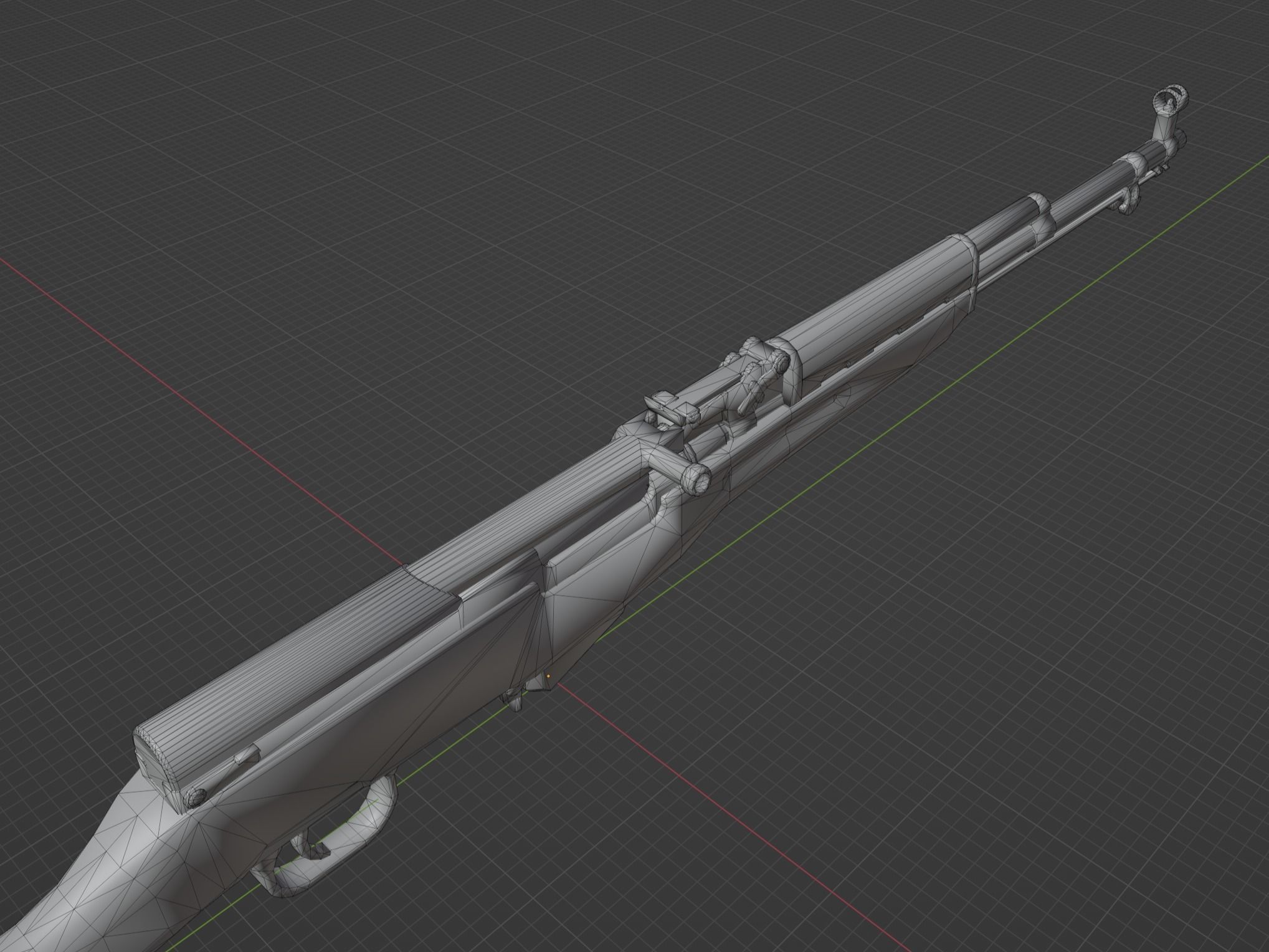 SKS 1945 Simonov Low-poly 3D model_11