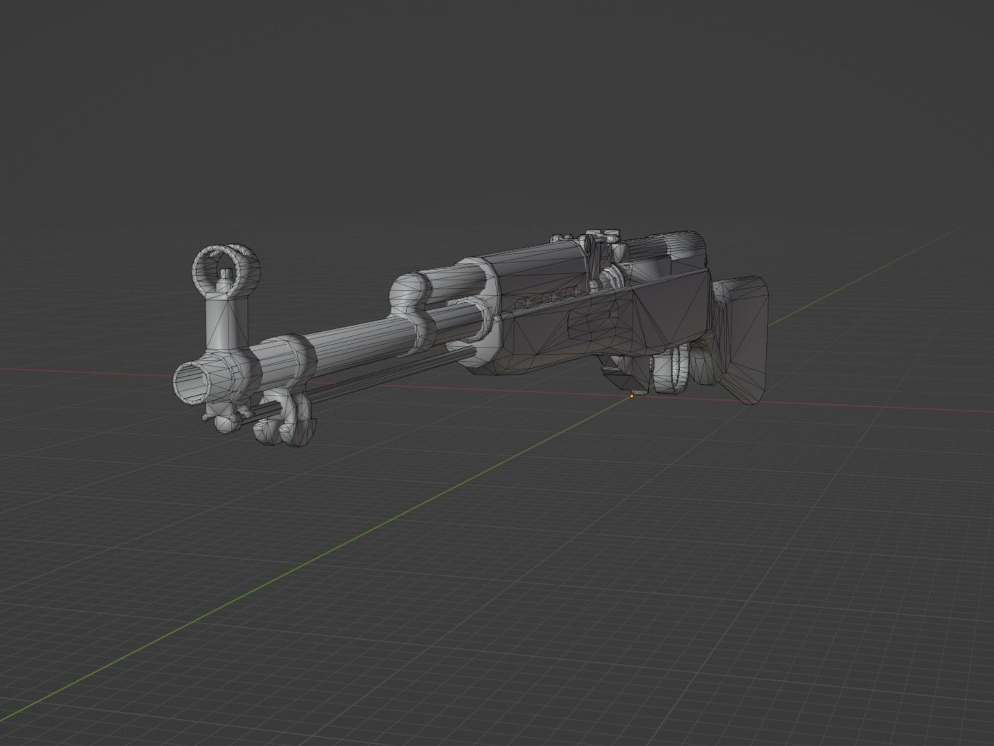 SKS 1945 Simonov Low-poly 3D model_9
