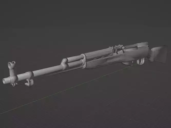 SKS 1945 Simonov Low-poly 3D model