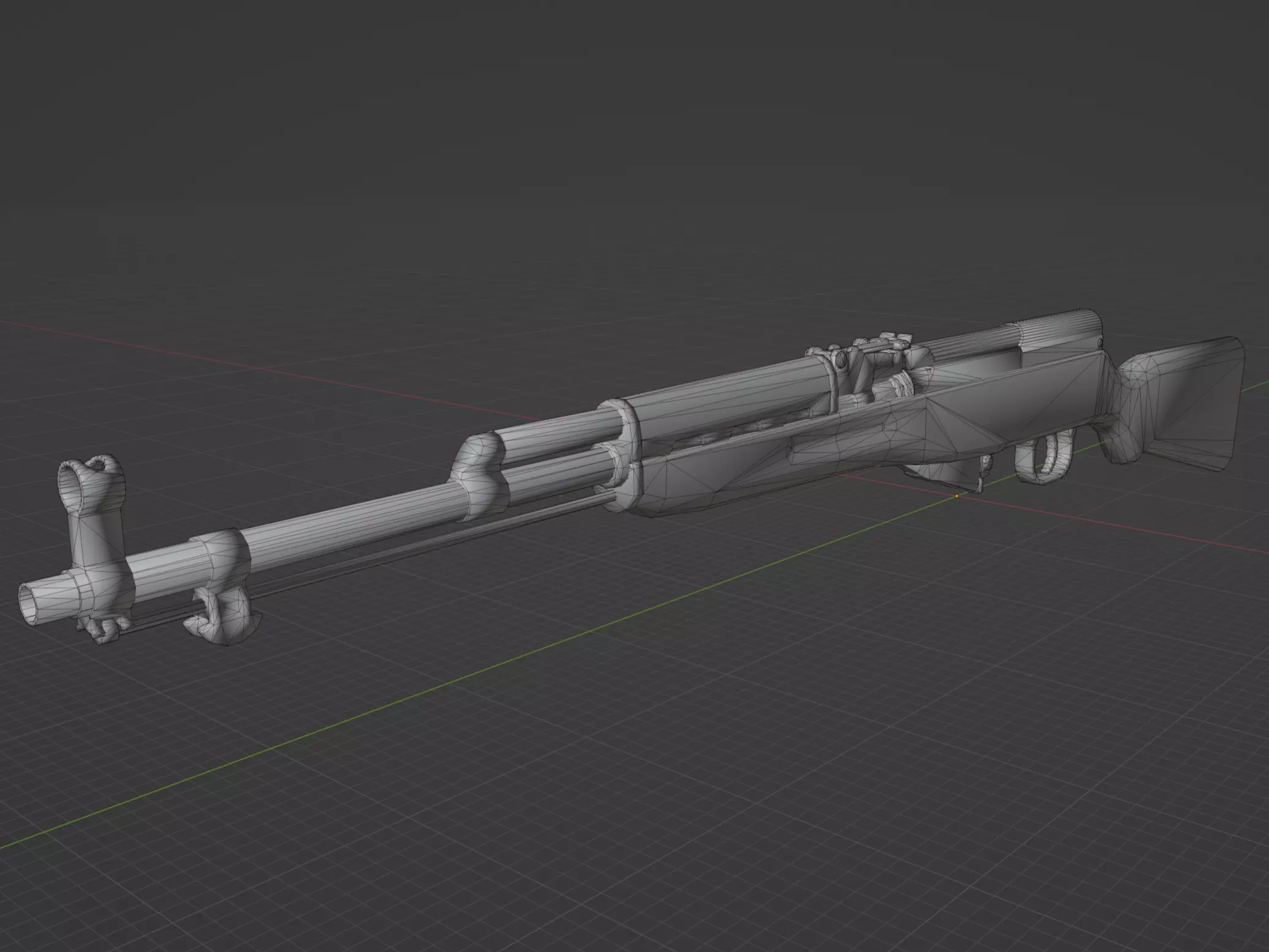 SKS 1945 Simonov Low-poly 3D model_0