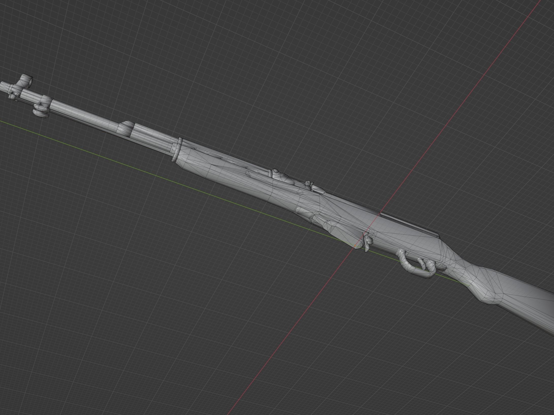 SKS 1945 Simonov Low-poly 3D model_10