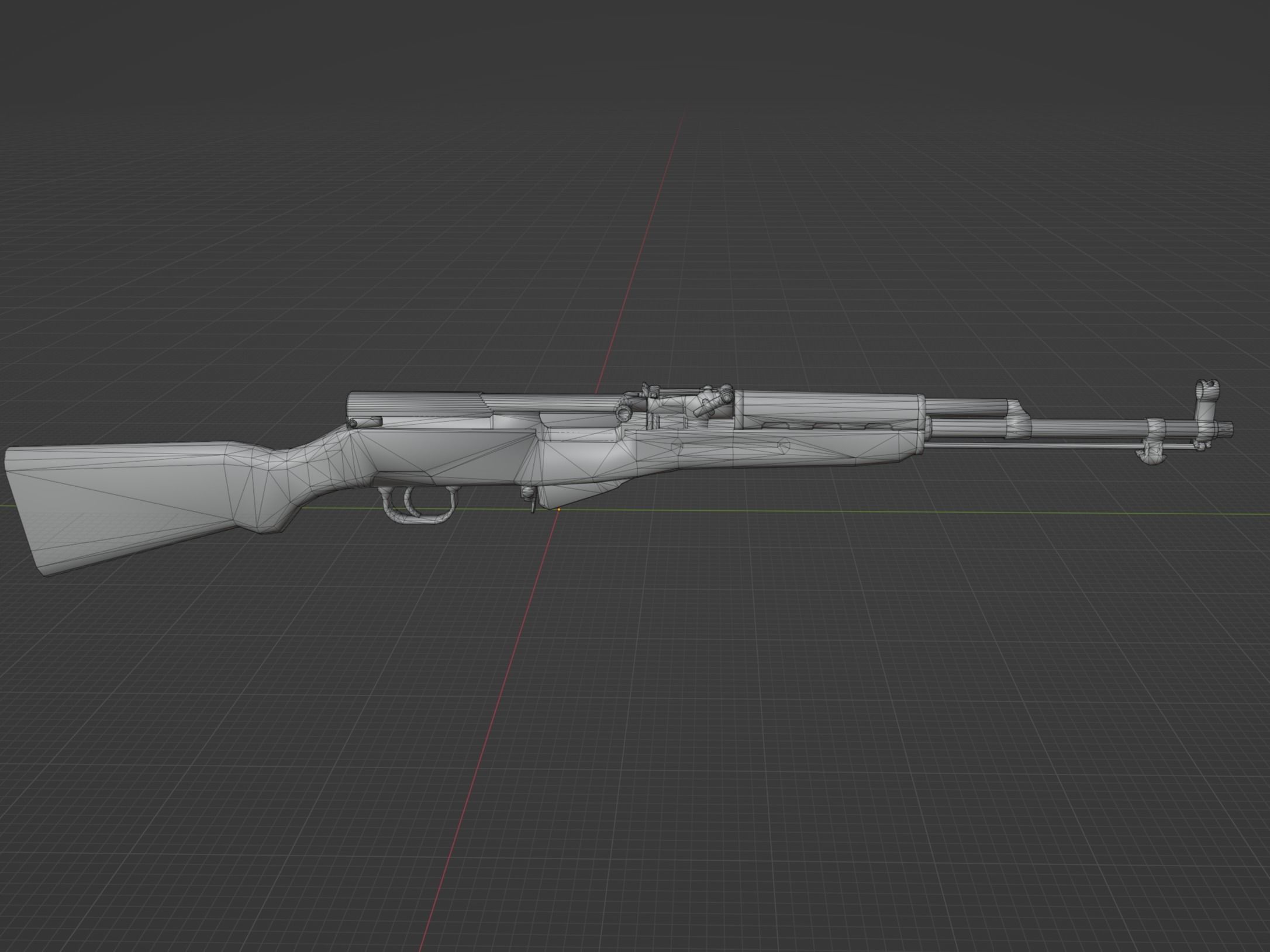 SKS 1945 Simonov Low-poly 3D model_6
