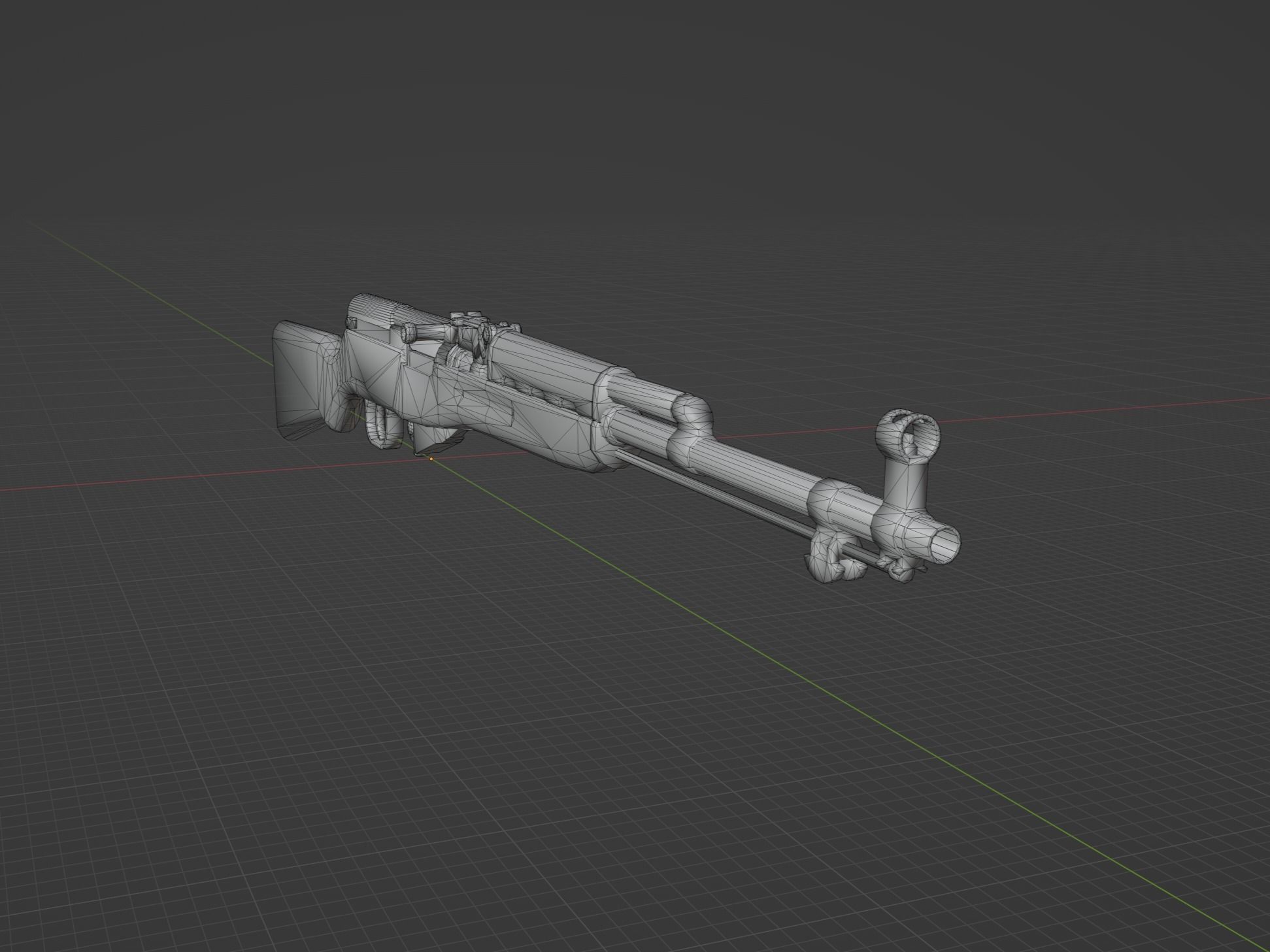 SKS 1945 Simonov Low-poly 3D model_7