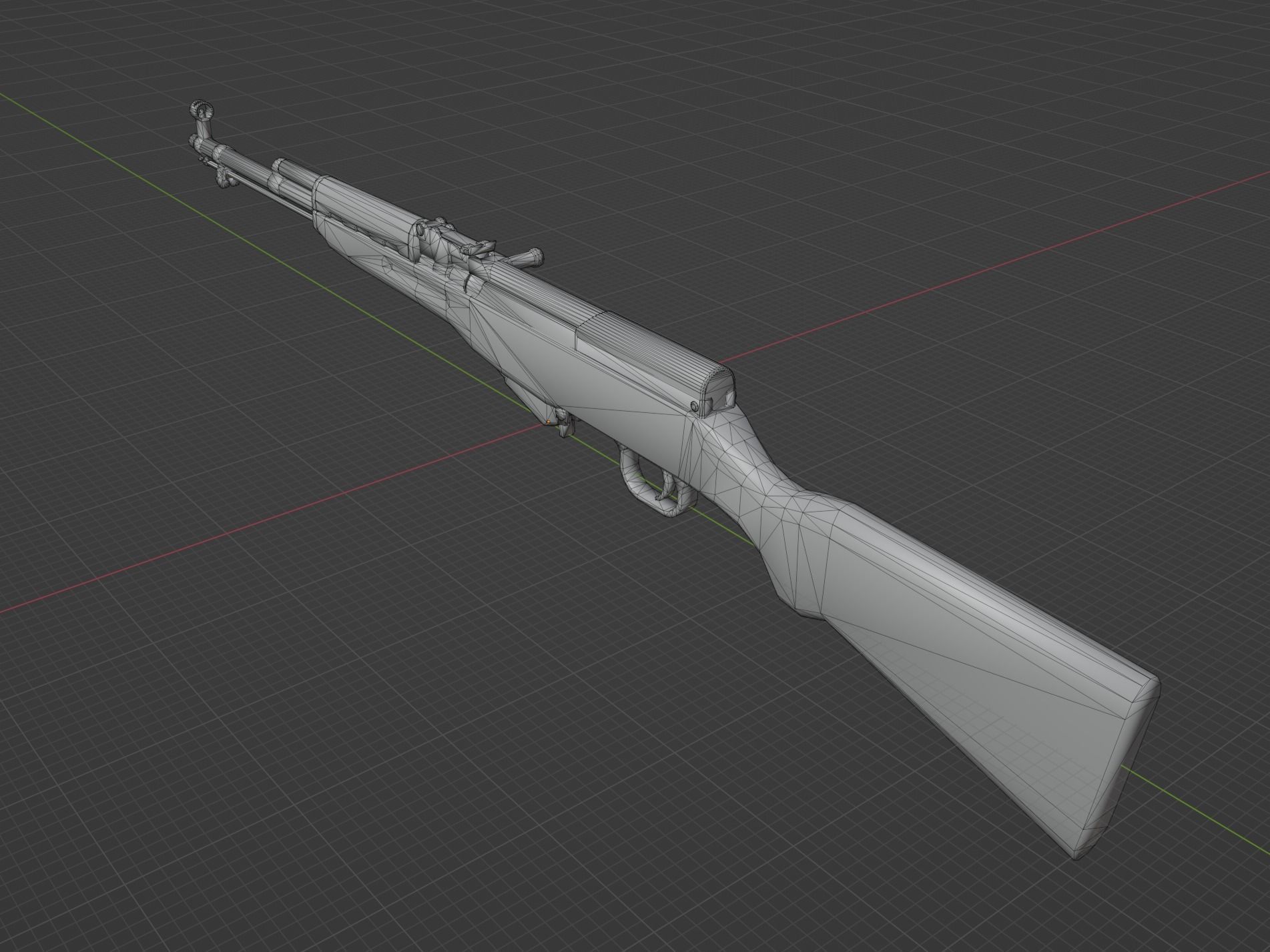 SKS 1945 Simonov Low-poly 3D model_2