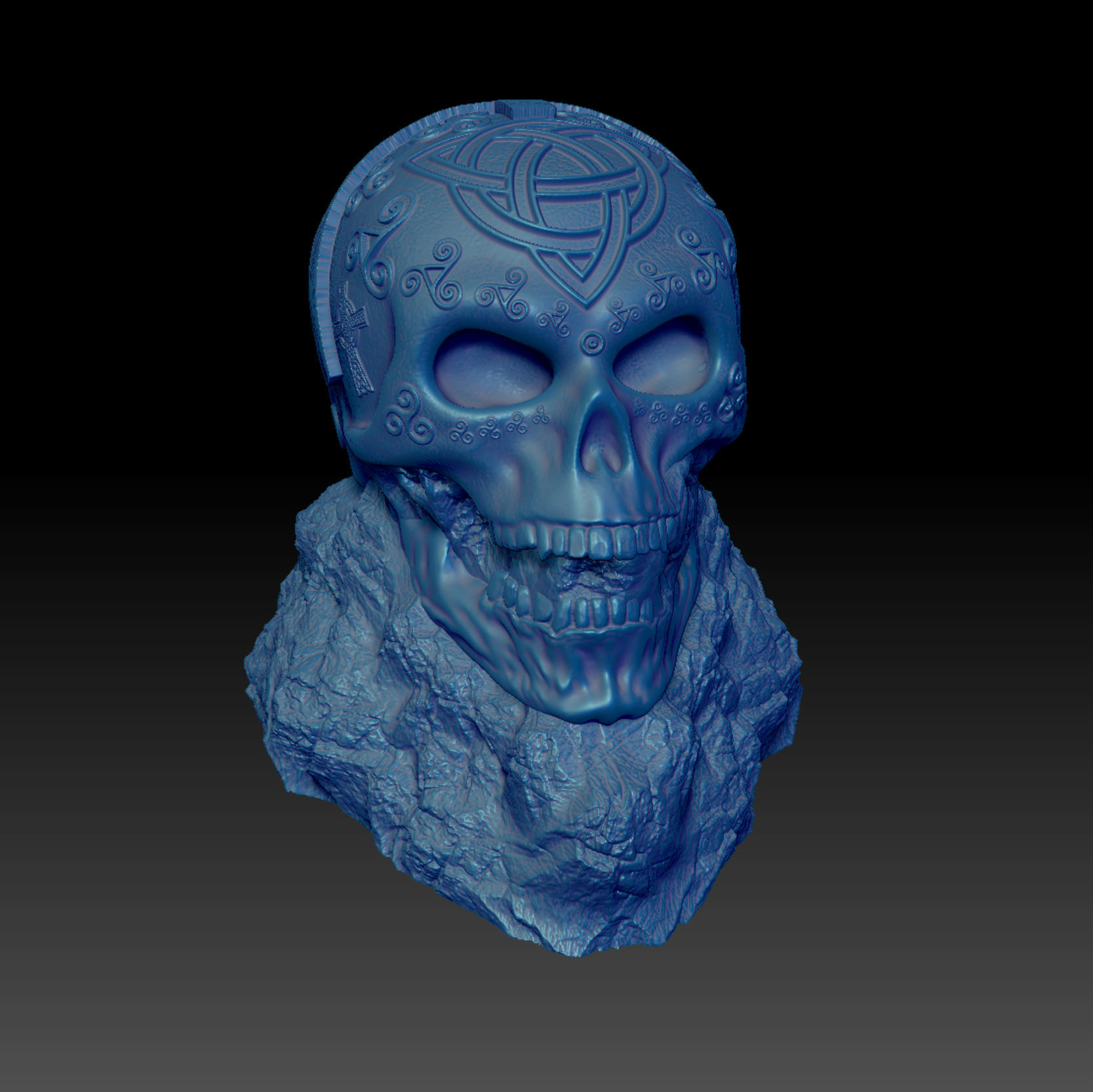 Celtic Skull I 3D Print Model 3D print model_1