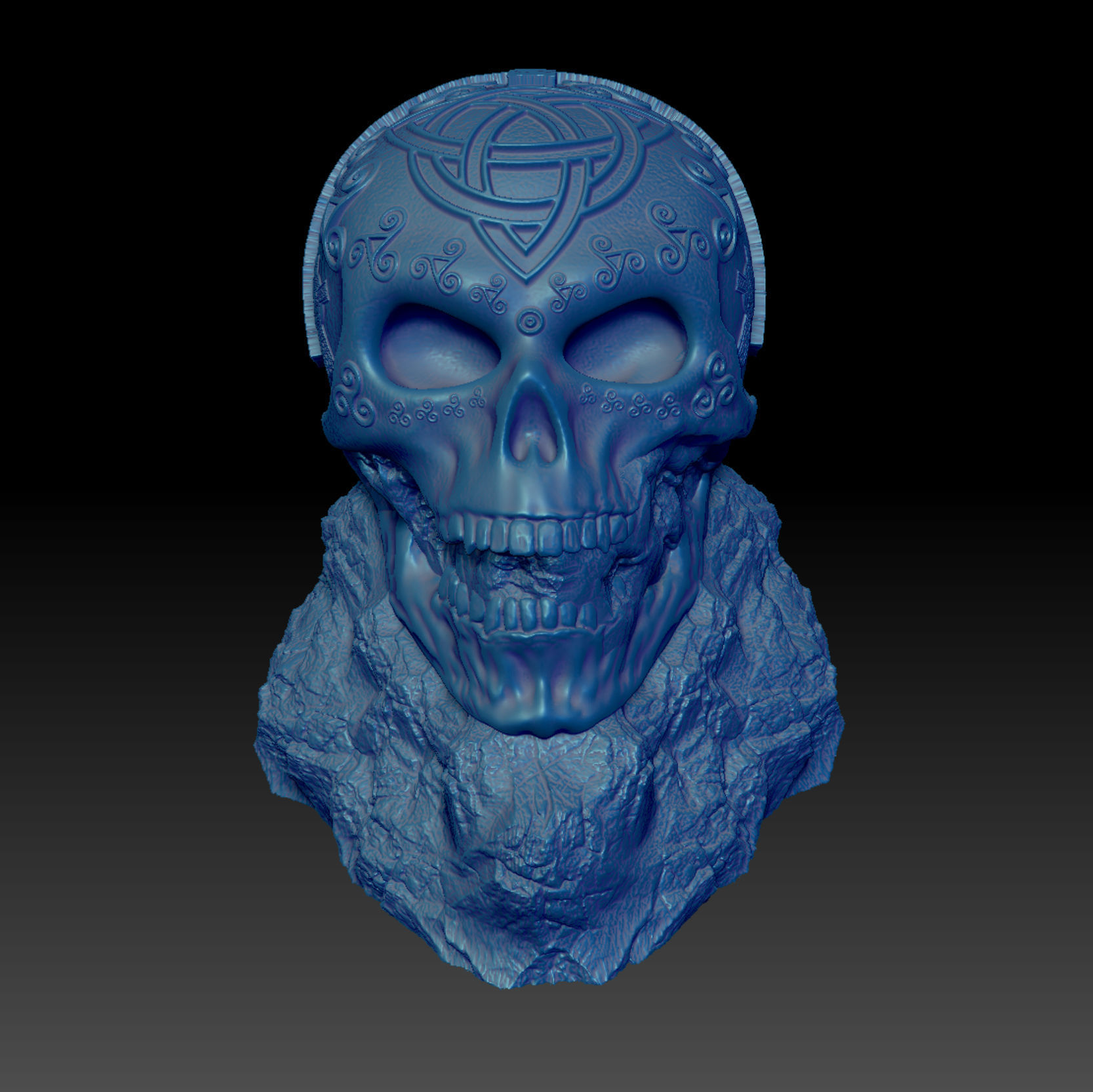 Celtic Skull I 3D Print Model 3D print model_3