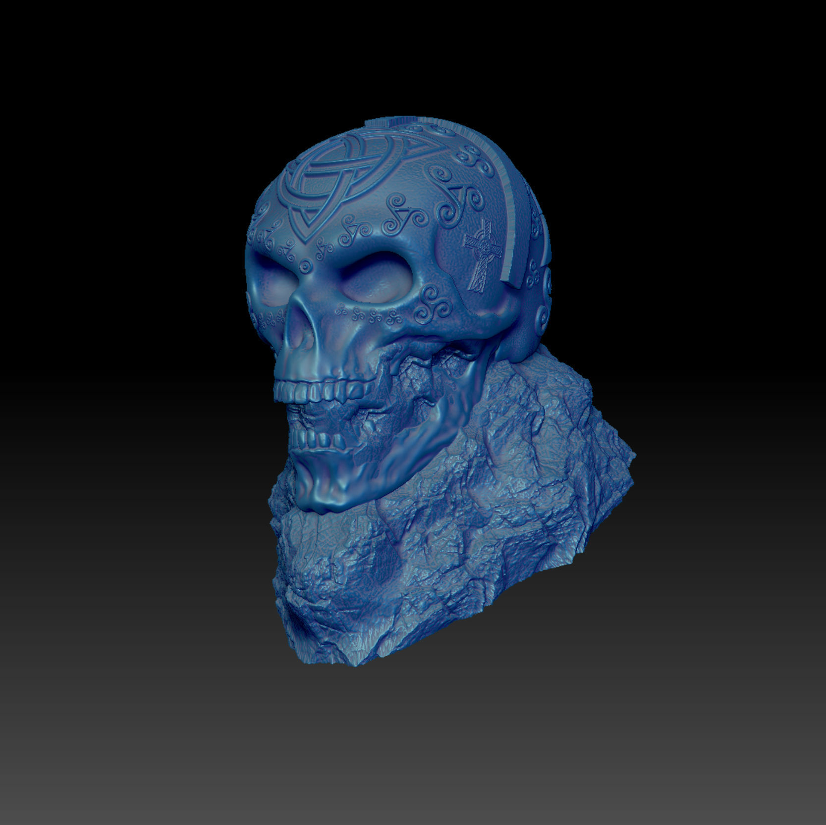 Celtic Skull I 3D Print Model 3D print model_5