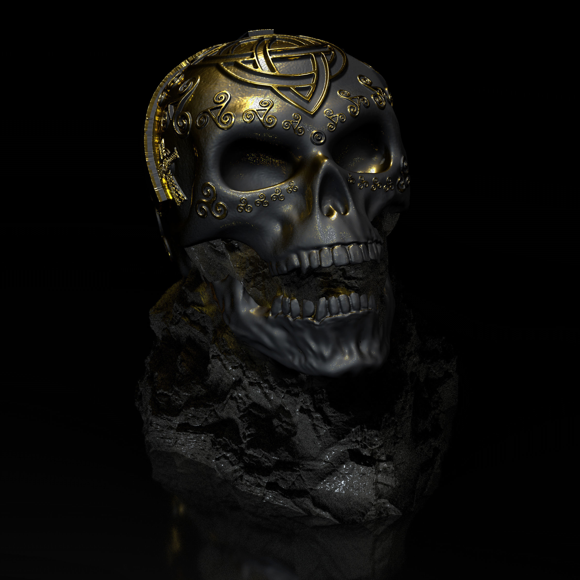 Celtic Skull I 3D Print Model 3D print model_6