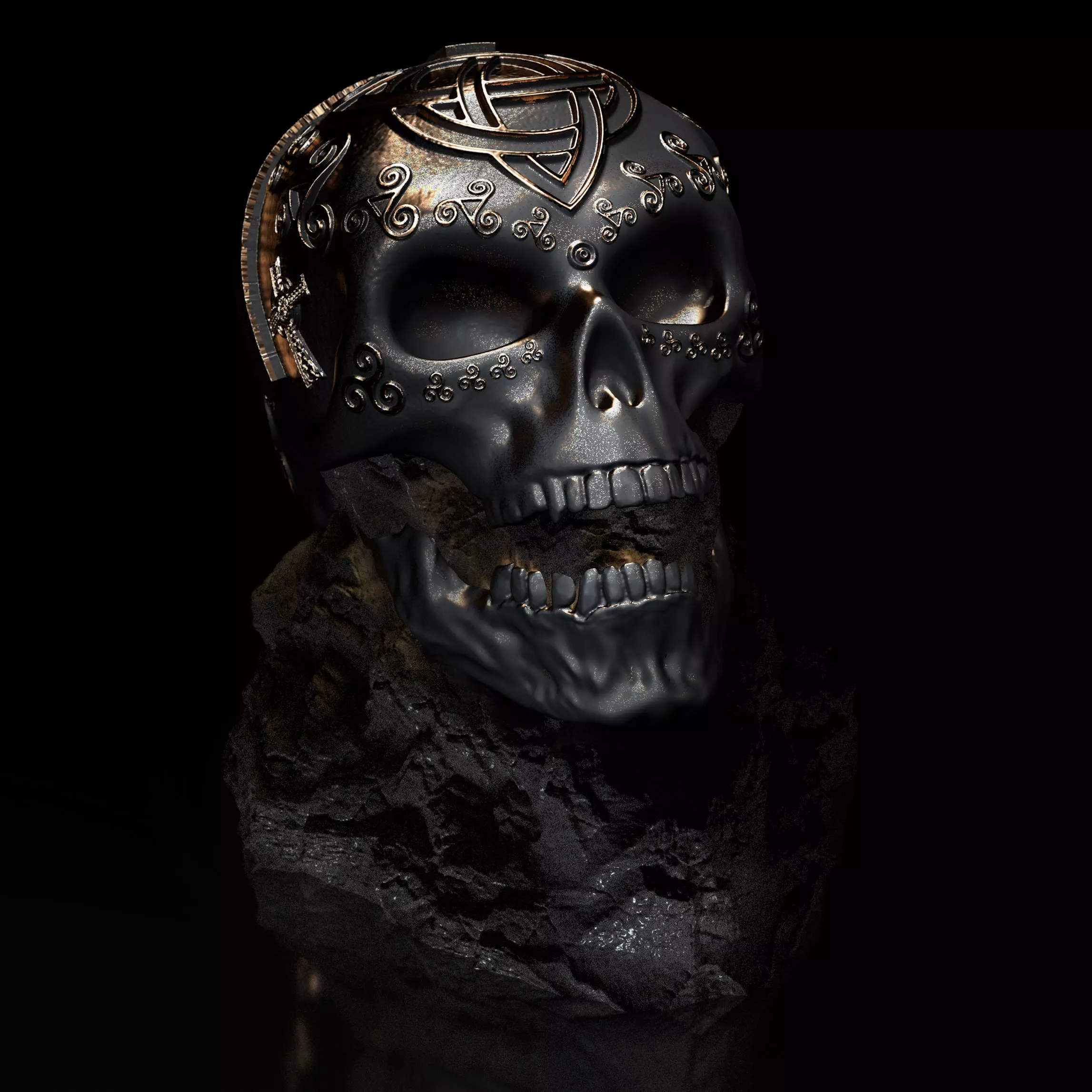 Celtic Skull I 3D Print Model 3D print model_0