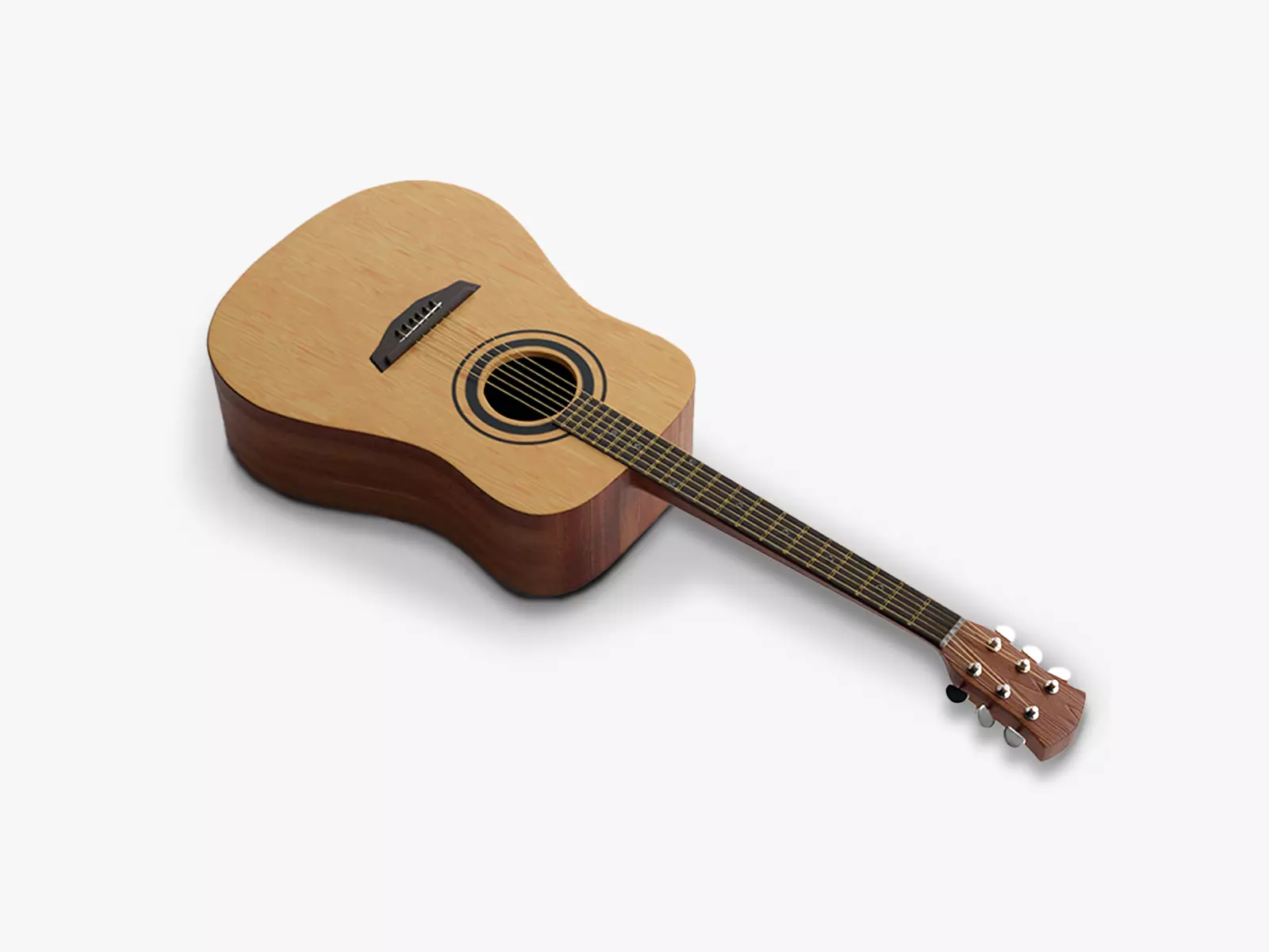 Classic Acoustic Guitar 3D model