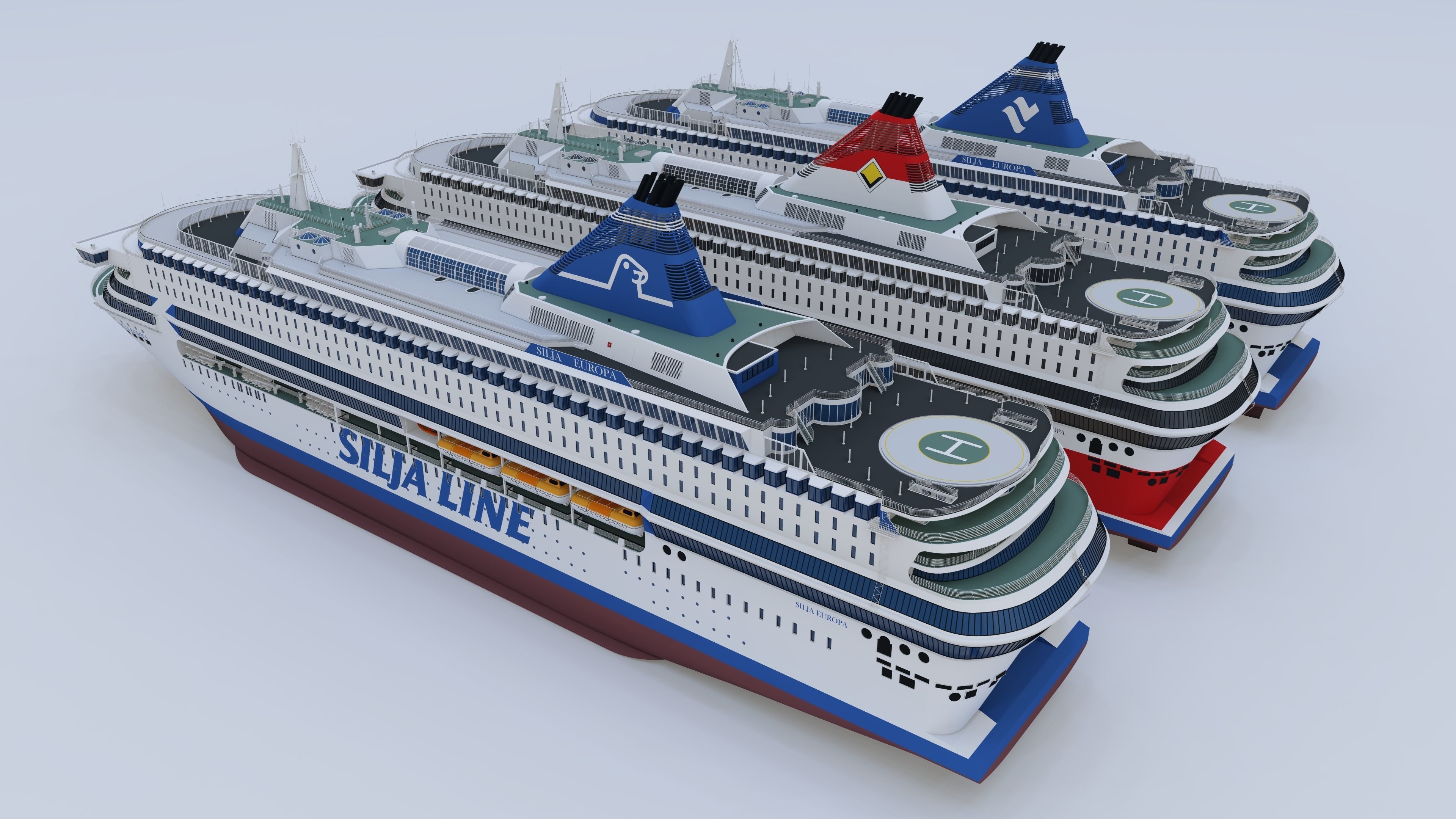 Silja Europa - 3 PACK - ONE FREE 3D model_1