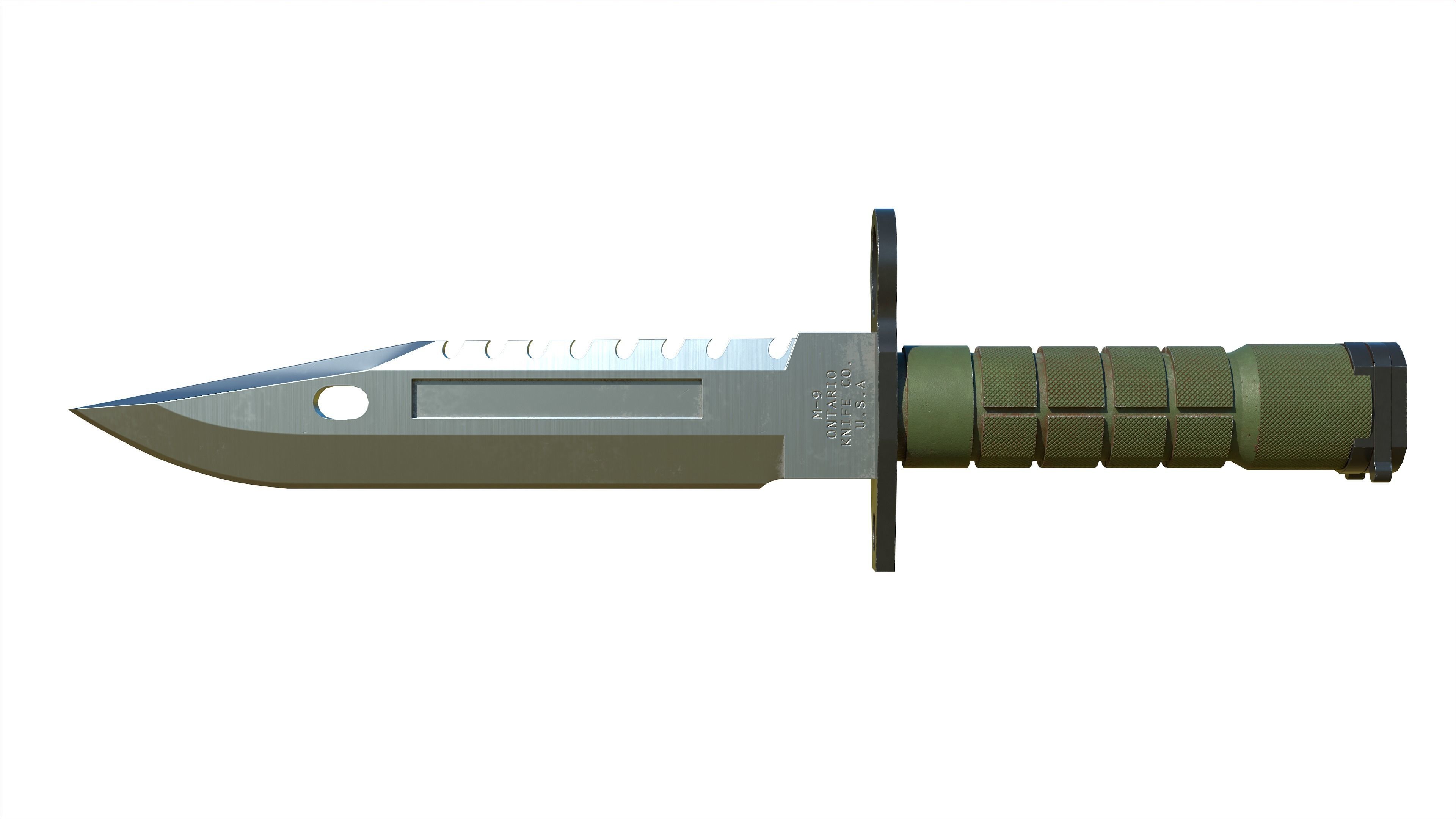 M9 Bayonet Tactical Knife Low-poly 3D model_6