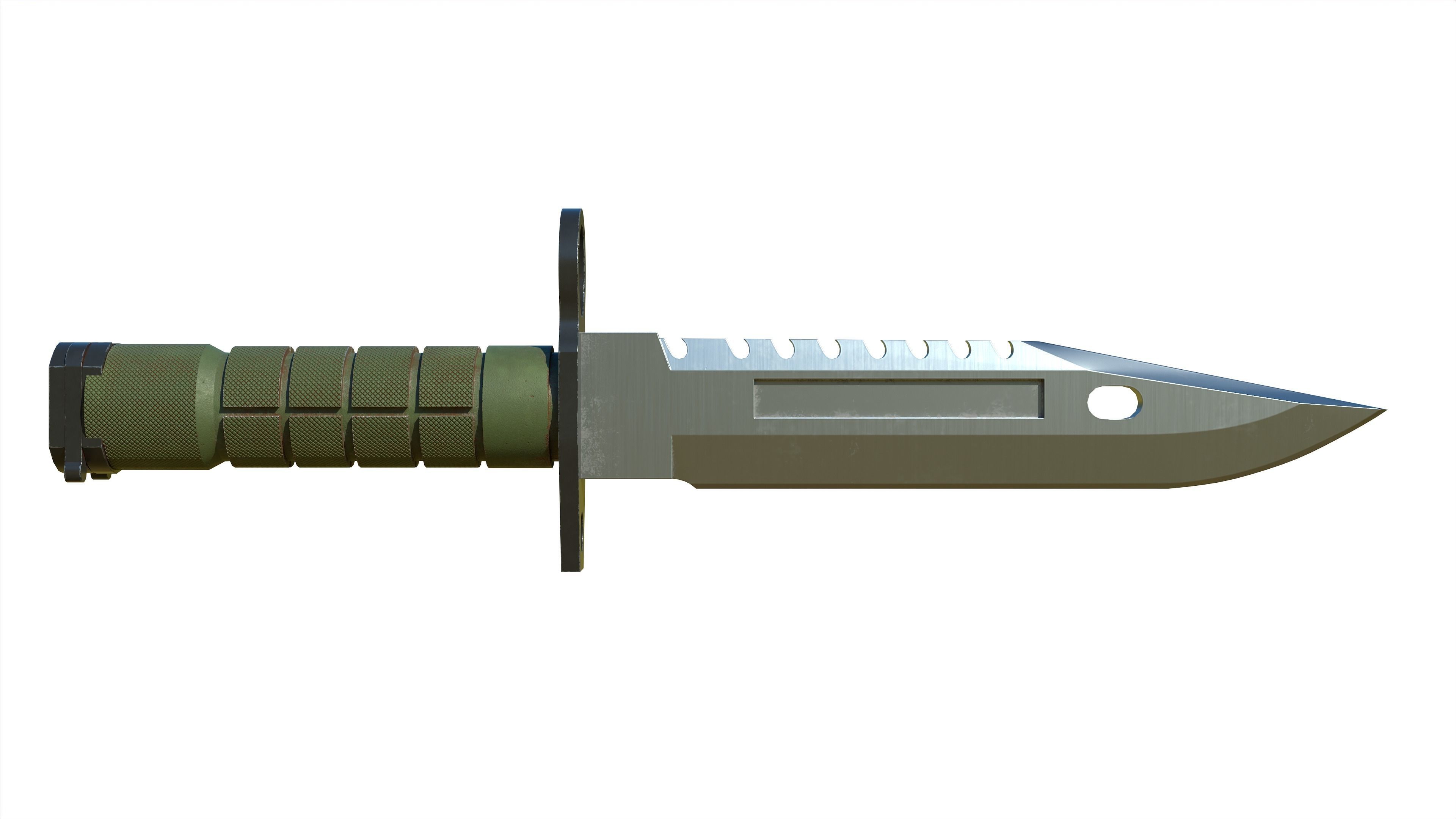 M9 Bayonet Tactical Knife Low-poly 3D model_8